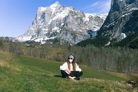 Woman Wearing Face Mask on Mountain