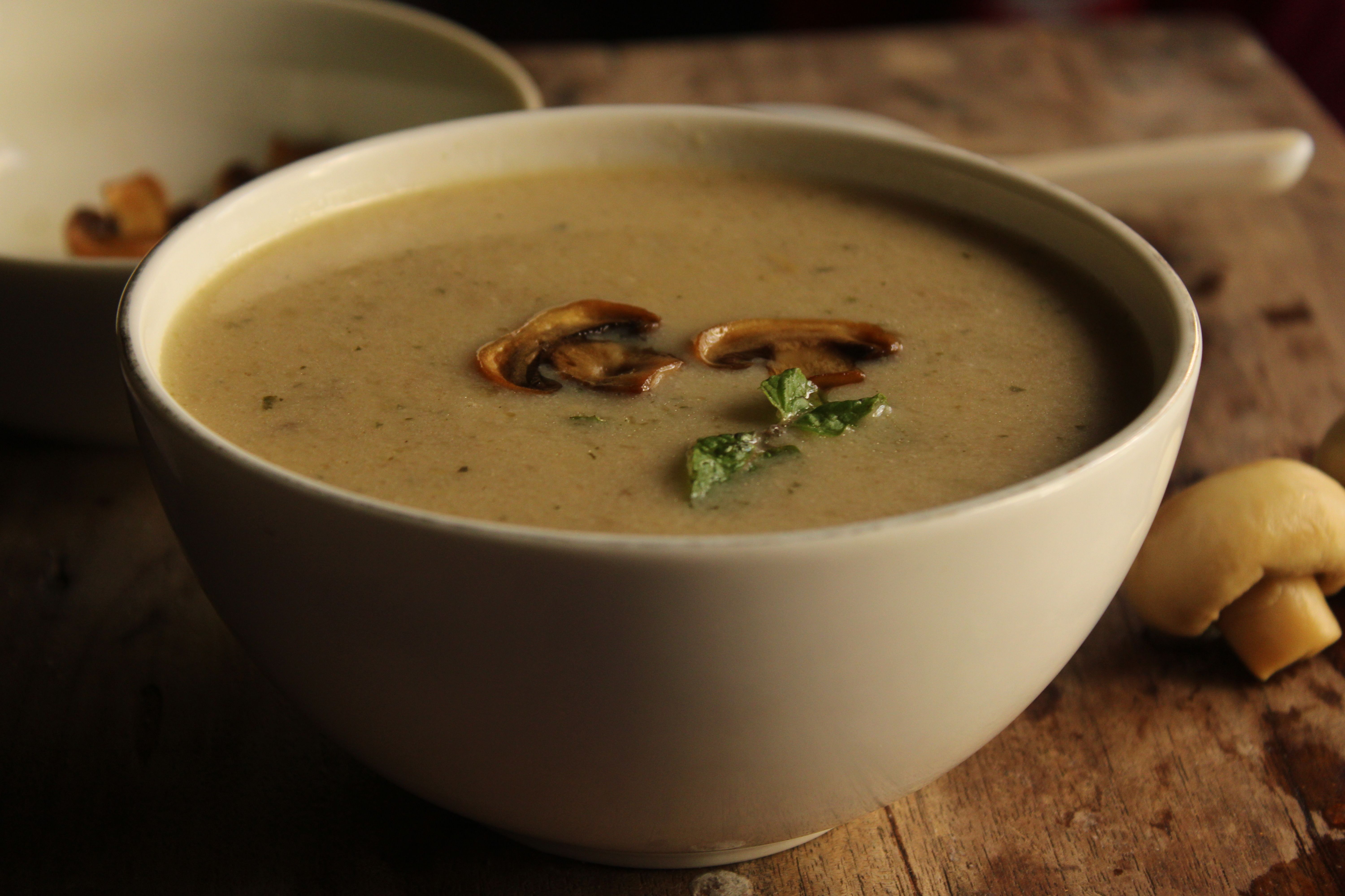 Creamy Mushroom Barley Soup (Vegan)