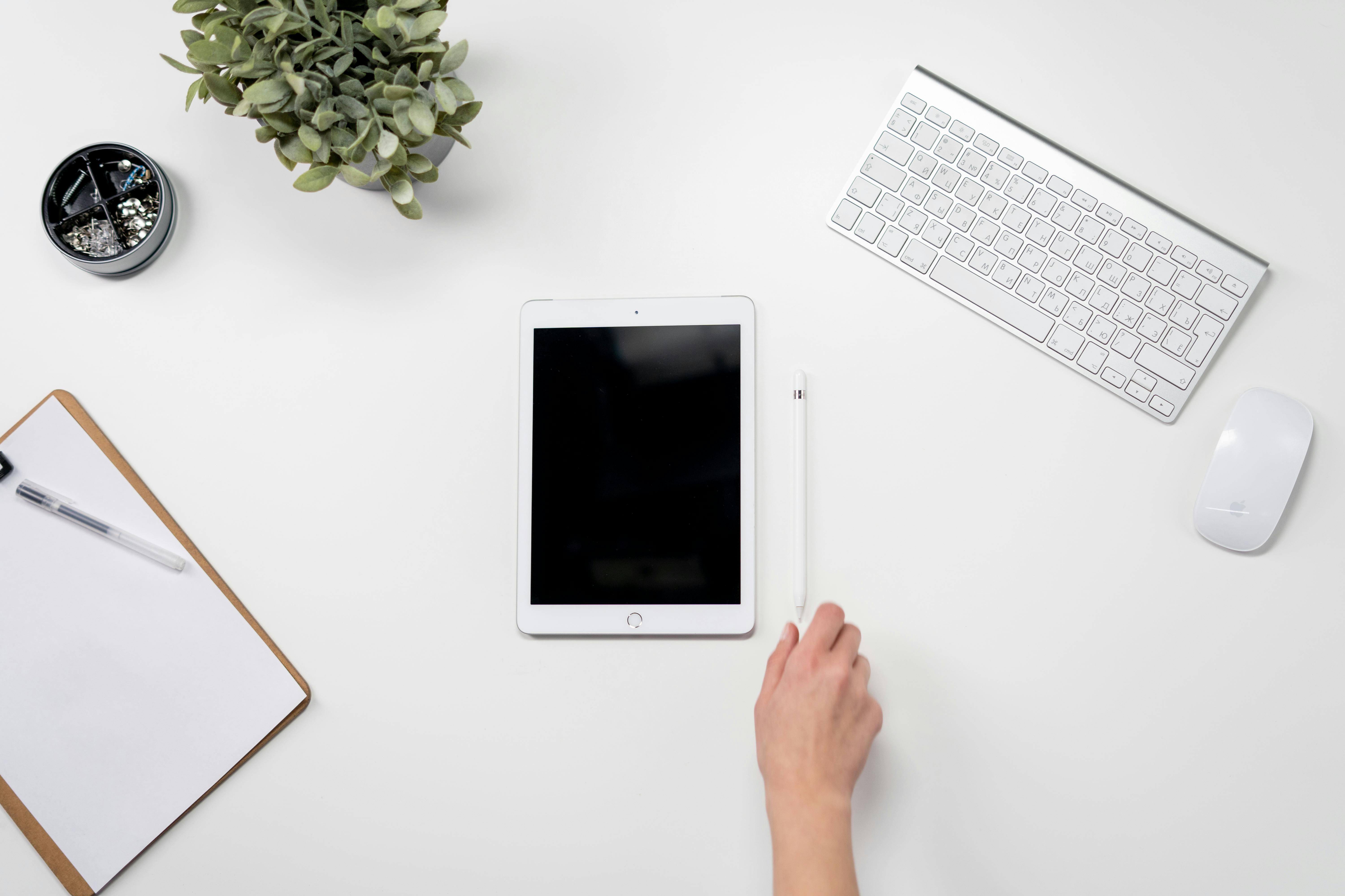 White Ipad on White Table · Free Stock Photo