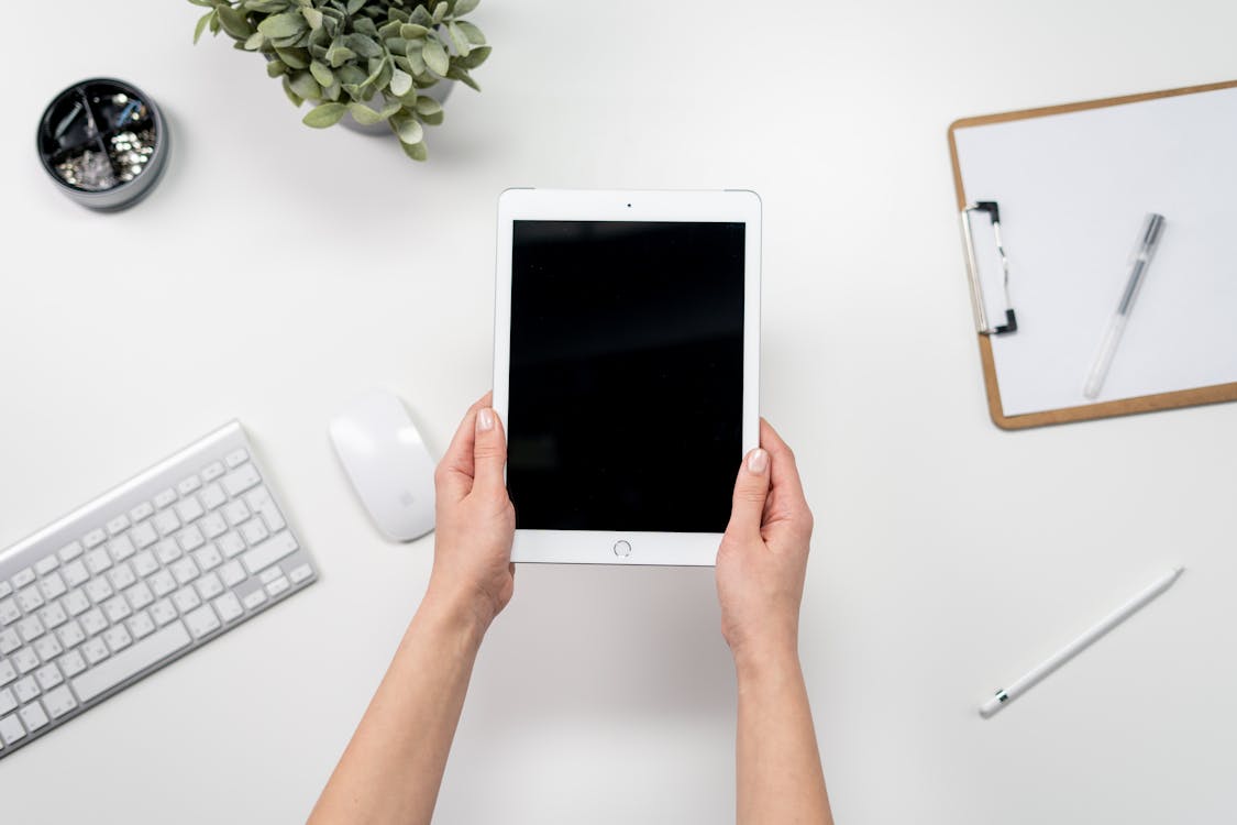 White Ipad on White Table