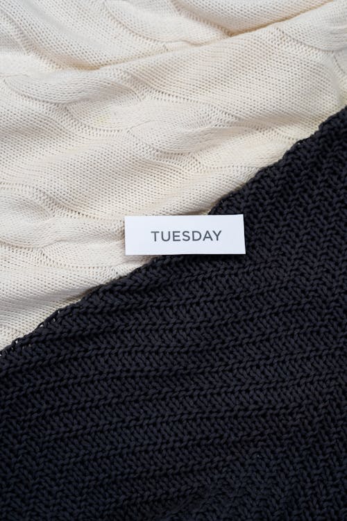 Free Black Knit Textile on White Textile Stock Photo