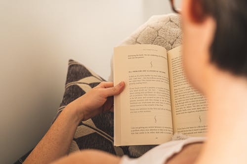 Free Person Reading a Book Stock Photo