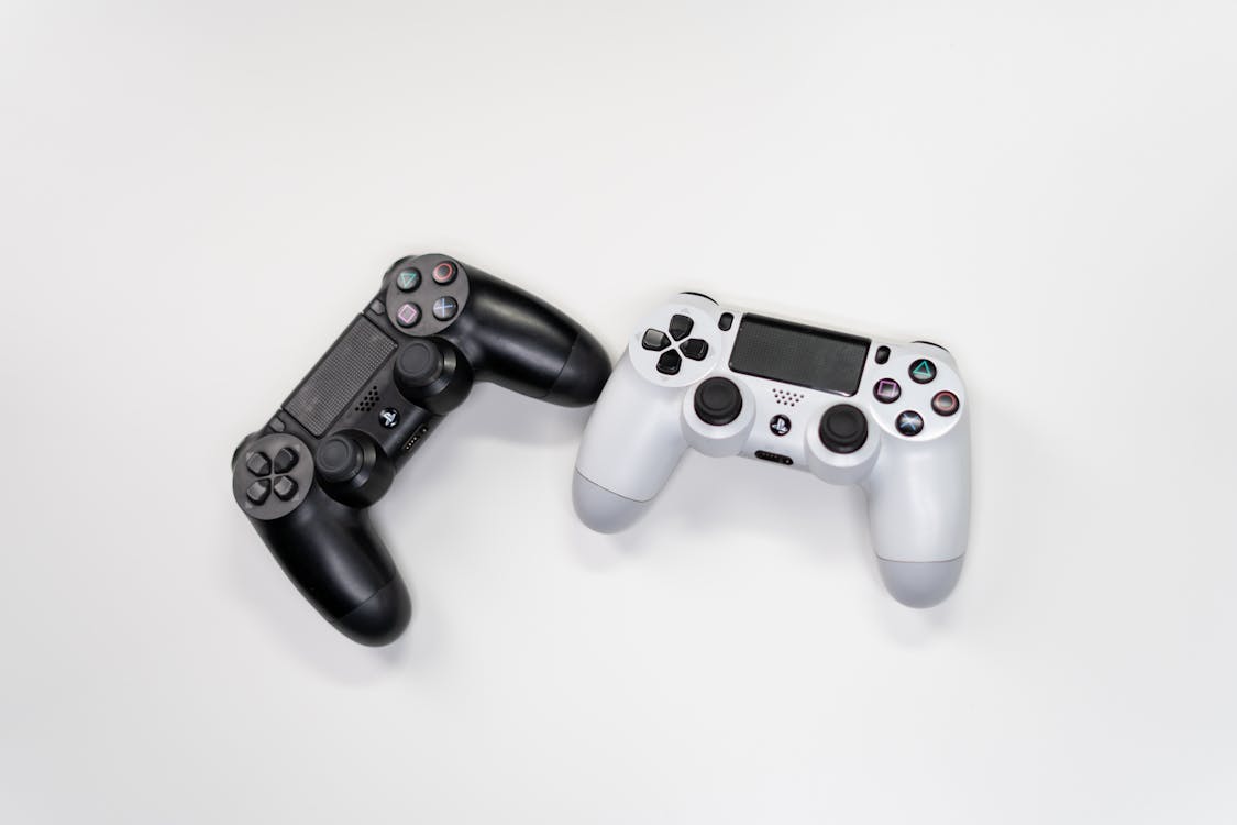White and Black Sony Ps 4 Game Controller