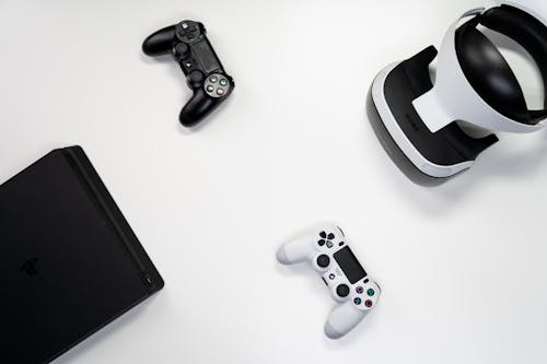 Free White and Black Game Controller Stock Photo