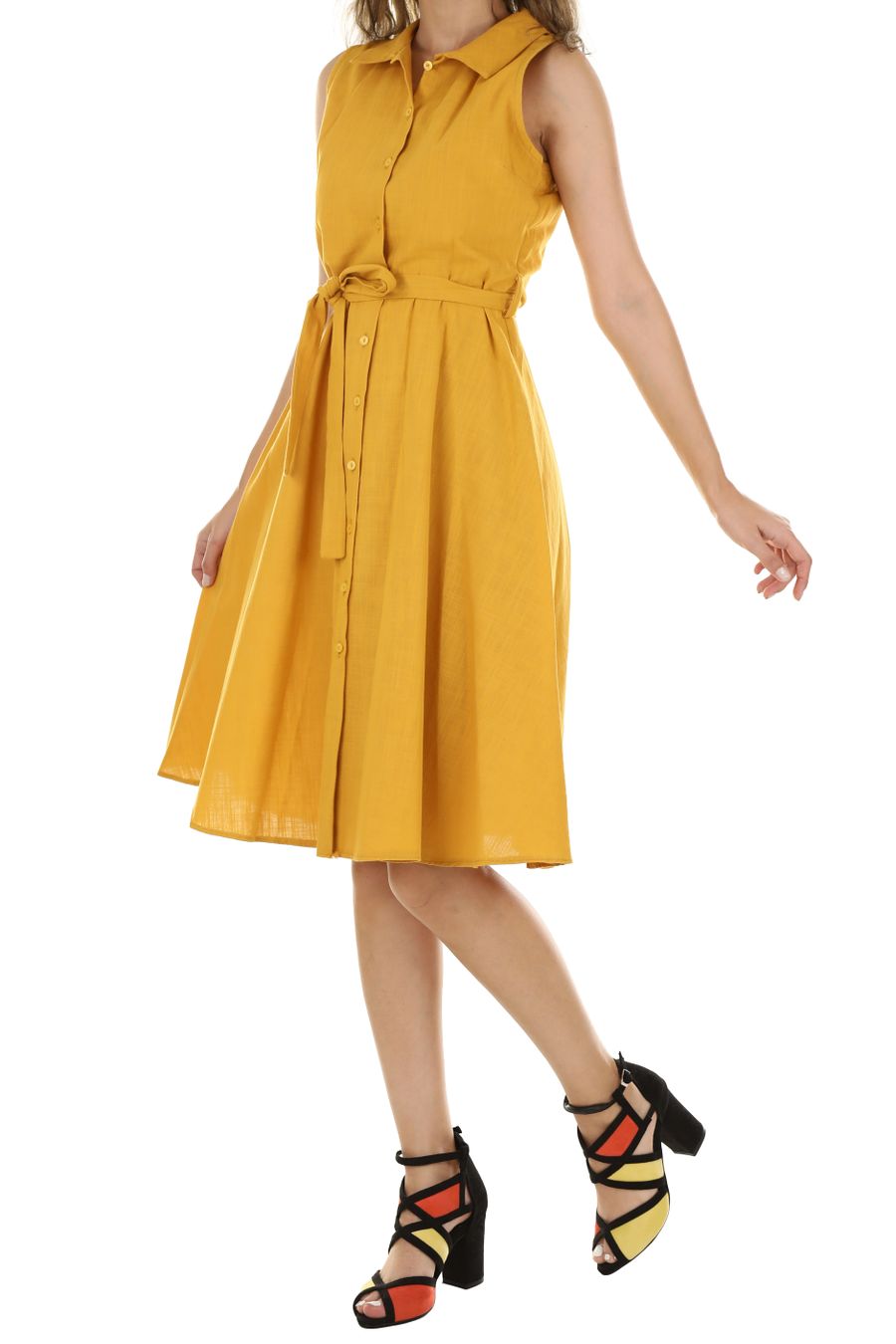 Linen Midi Dress
