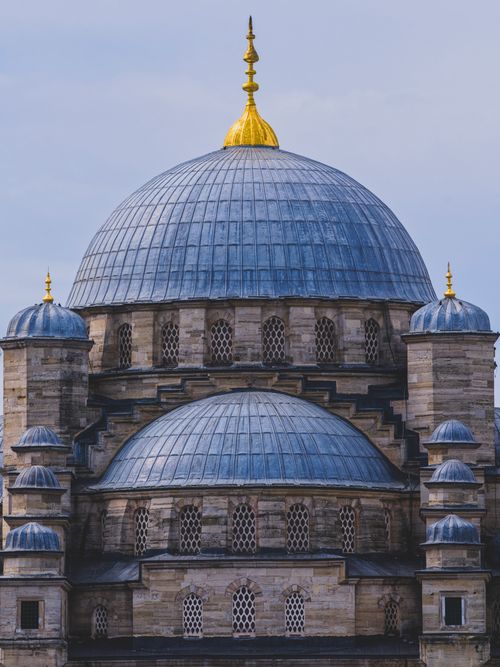 Free Close-up of a historic Ottoman mosque's dome in Istanbul, Turkey. Stock Photo