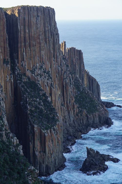 Free Stunning view of the towering cliffs at Cape Raoul, Tasmania, overlooking the ocean. Stock Photo