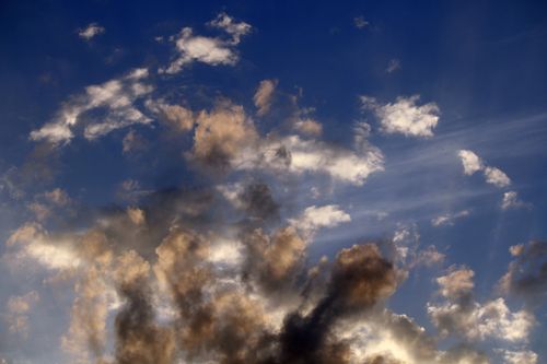 Free Stunning clouds in a blue sky create a dramatic scene in Paraná, Brazil. Stock Photo