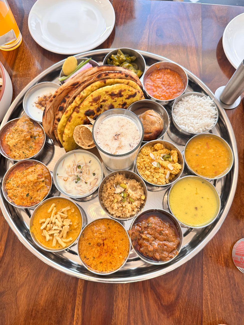 Traditional Rajasthani thali