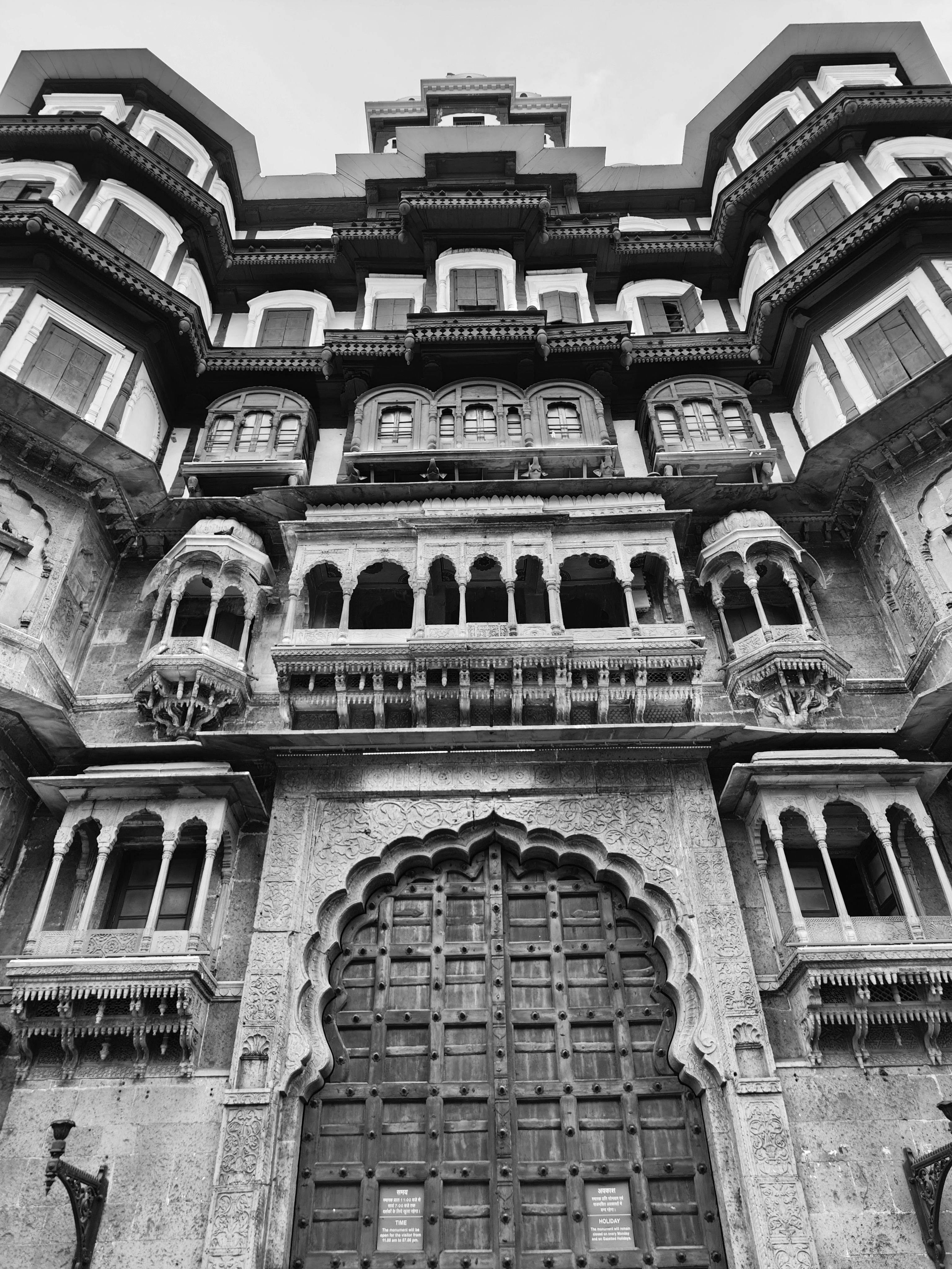 Facade of the historic Rajwada Palace in Indore