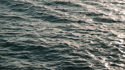 Free Captivating ocean waves shimmer under sunlight, creating a tranquil and mesmerizing scene. Stock Photo