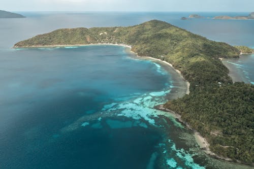 Free Aerial Shot Of An Island Stock Photo