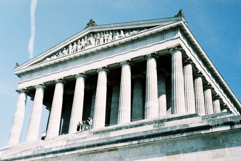 The Parthenon replica with classical columns and pediment in Nashville