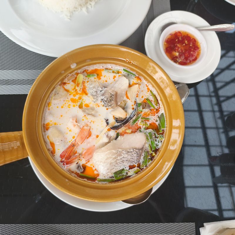 Thai Khao Tom Egg Rice Sandwich with Salted Fish and Ginger on Roti