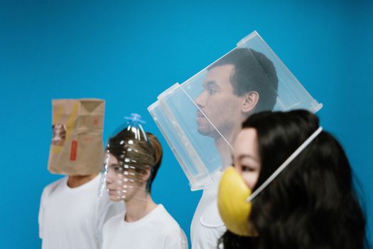 People Wearing DIY Masks