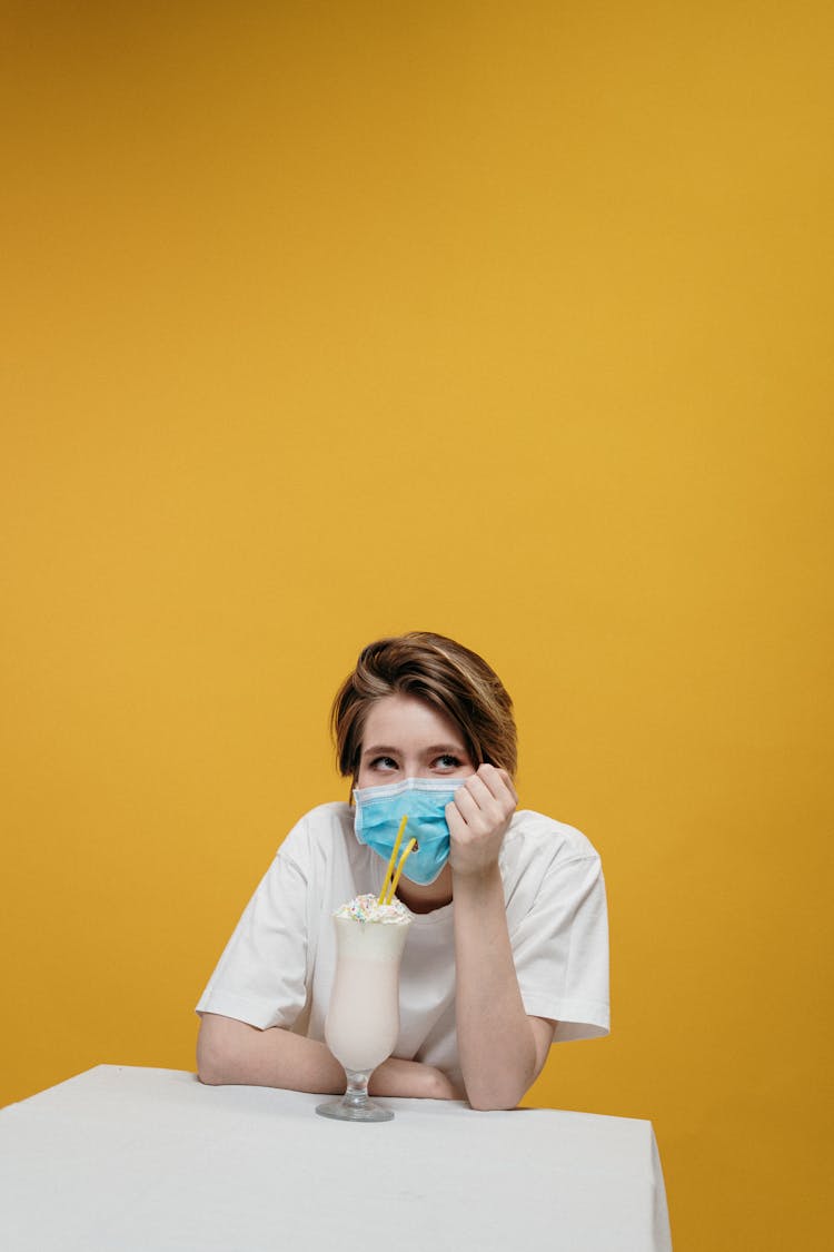 Woman Drinking Milkshake