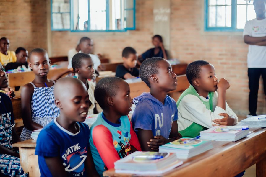 Stock photo of African schoolchildren