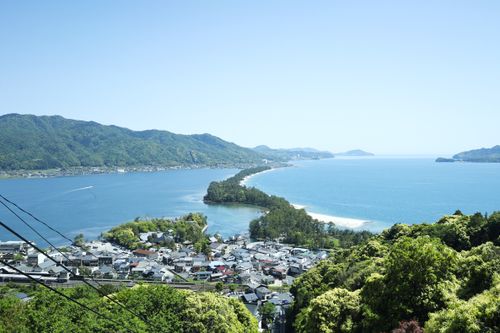 Free Explore the breathtaking Amanohashidate sandbar and lush landscapes in Miyazu, Kyoto, Japan. Stock Photo