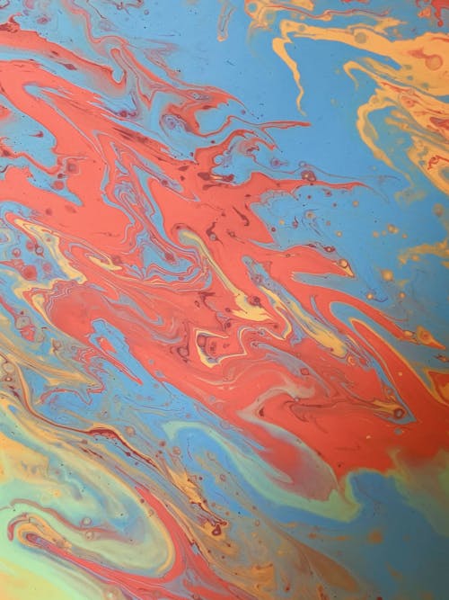 Безкоштовне стокове фото на тему «абстрактний, барвистий, вода мармурові фарби»