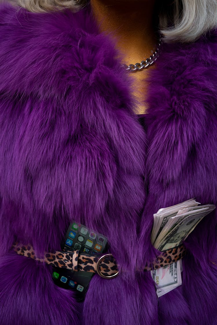 Purple Fur Coat