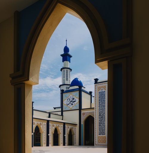 Free Beautiful view of a Malaysian mosque with intricate Islamic architecture. Stock Photo