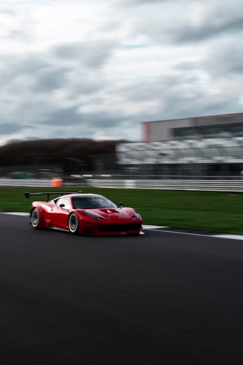 Red Ferrari 458 Italia On Road