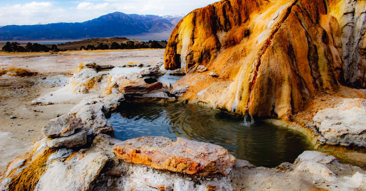 Sespe Creek hot springs pools, Los Padres wilderness, California backcountry soaking