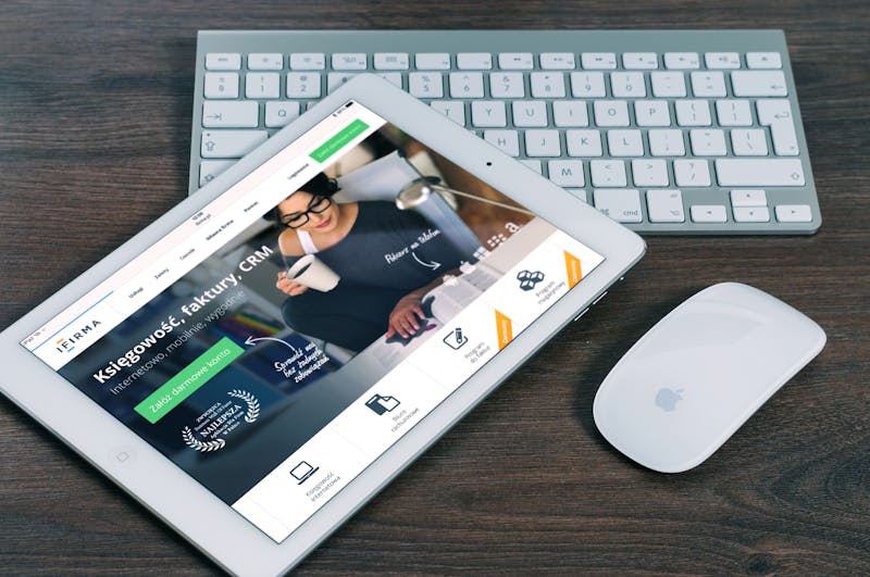 Professional corporate website mockup