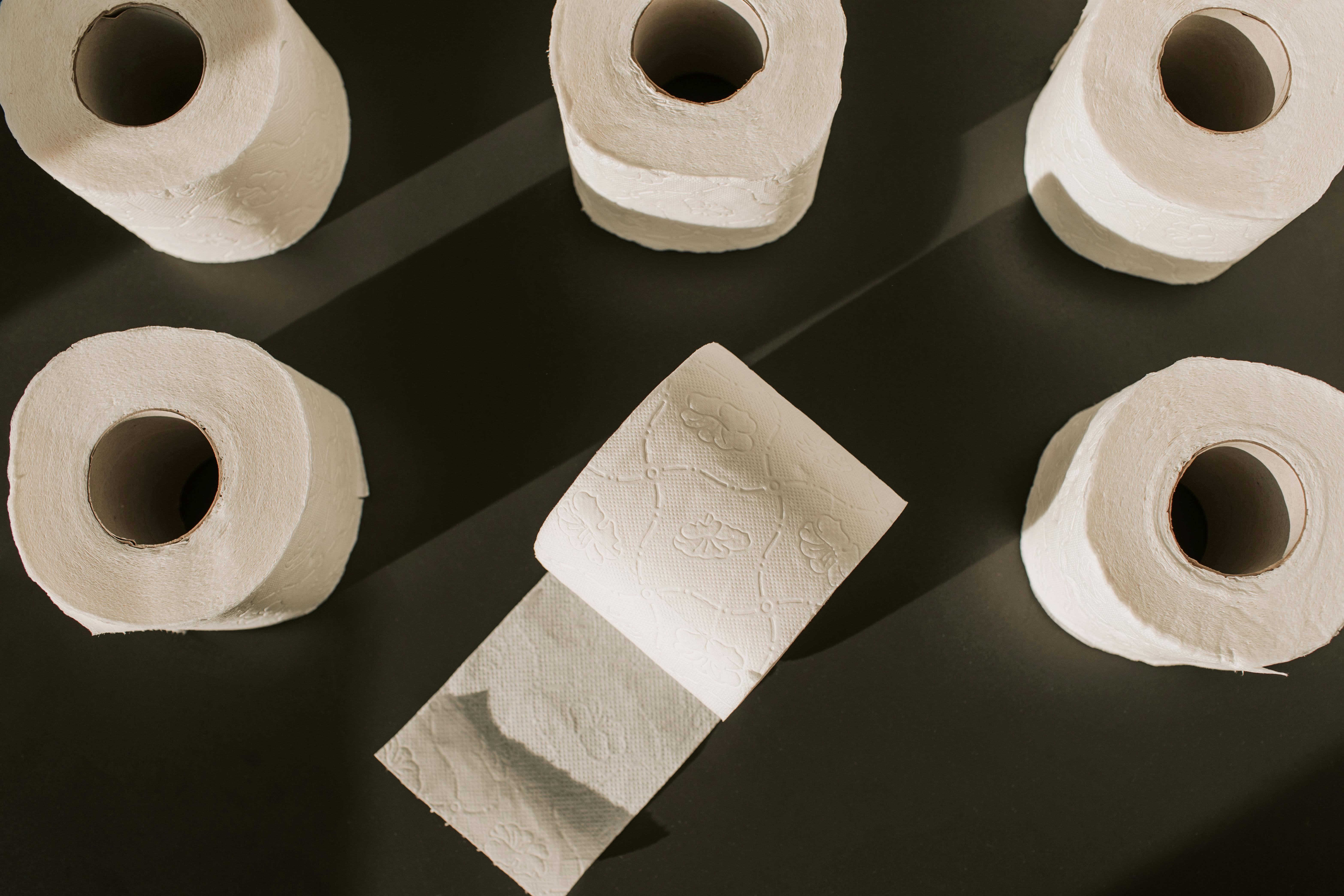 Toilet Paper Rolls on the Floor · Free Stock Photo