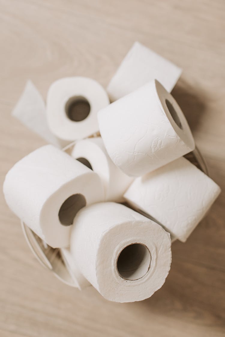 Stack Of Toilet Paper Rolls