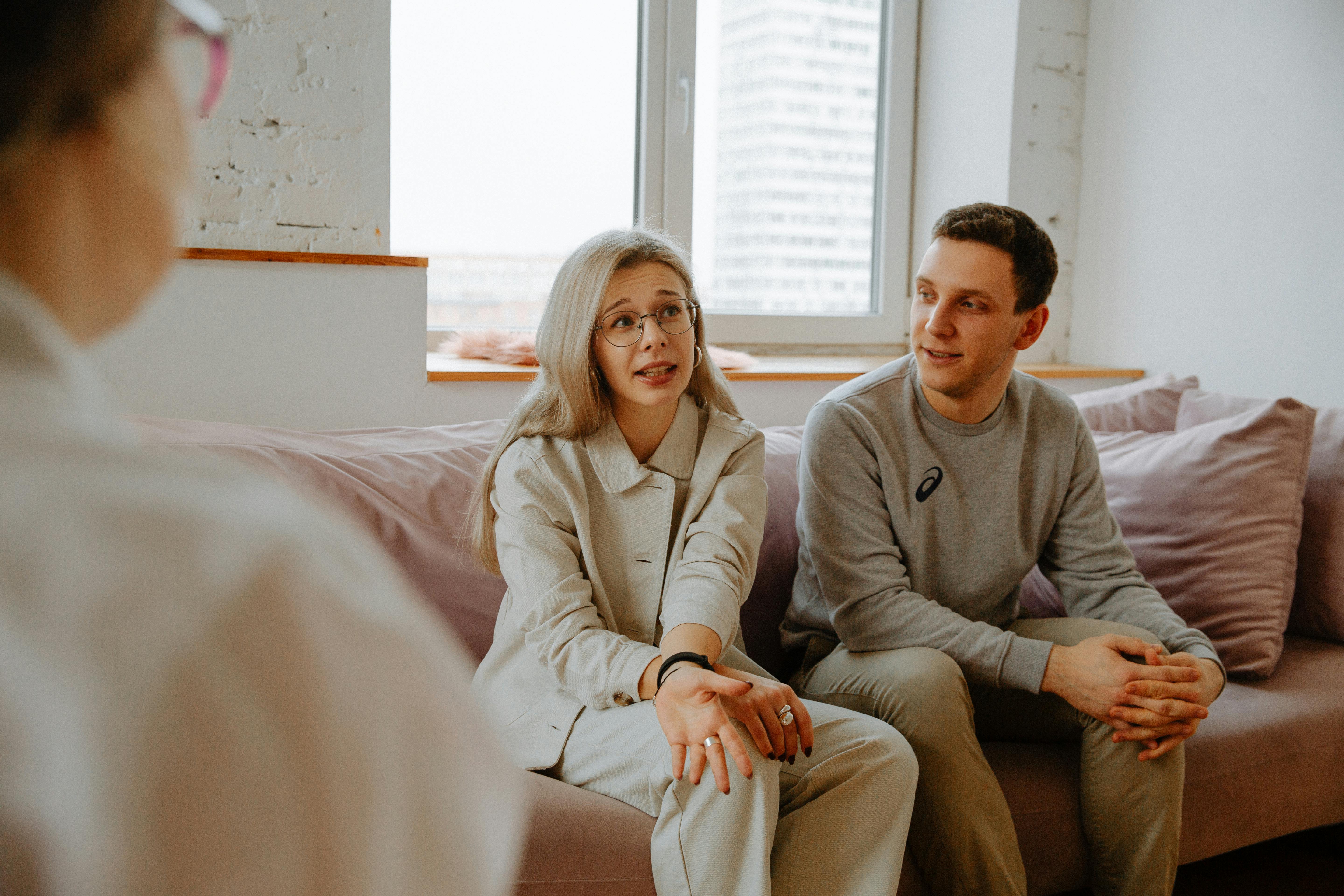 Couple Talking with Therapist · Free Stock Photo