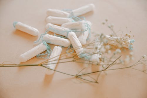 Free Tampons on Table Stock Photo