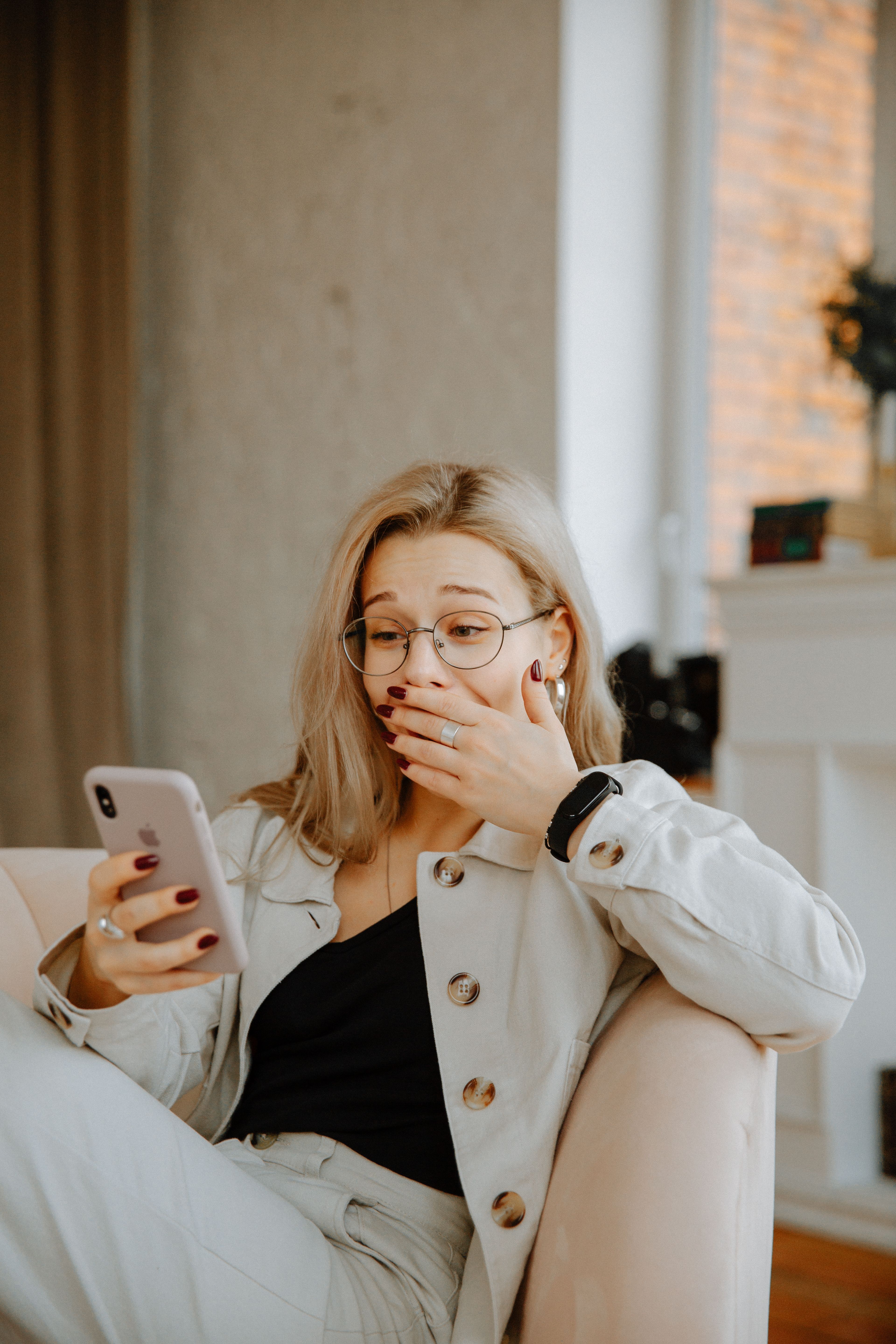 Watching phone