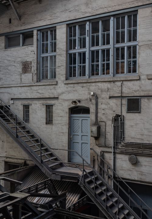 Free Empty stairway in an old industrial building with a vintage feel. Stock Photo