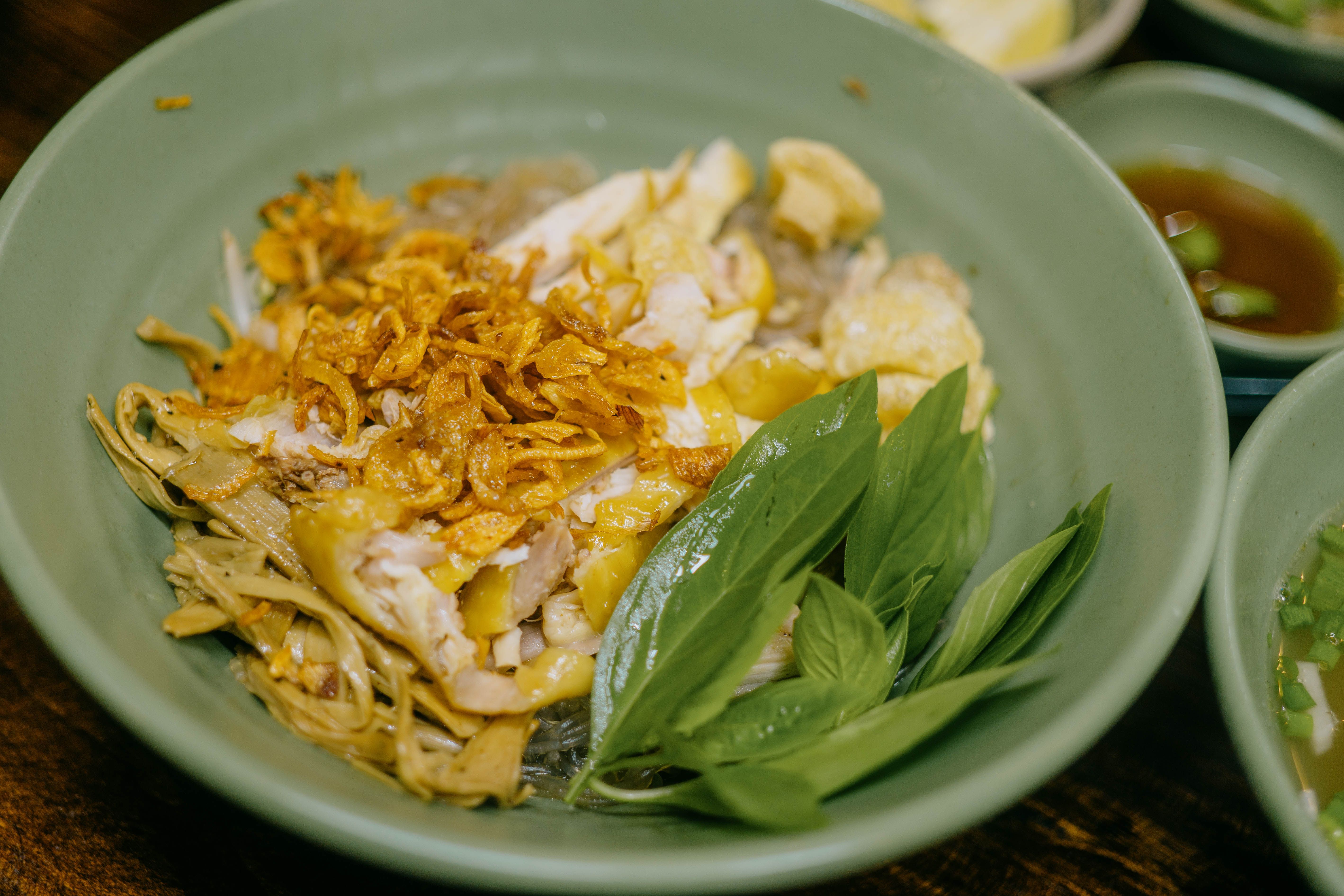 Vietnamese Turmeric Rice with Herbs and Crispy Shallots