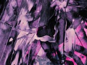 这幅动态抽象画以大胆的粉色和黑色笔触为特色，非常适合现代艺术爱好者