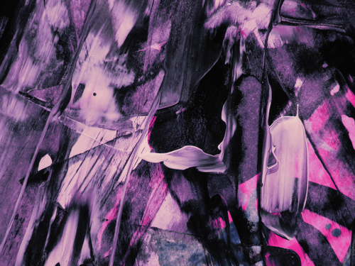 Free Dynamic abstract painting featuring bold pink and black strokes, perfect for modern art enthusiasts. Stock Photo