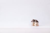 Miniature Clay House in White Background