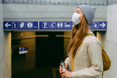 Woman Wearing Face Mask