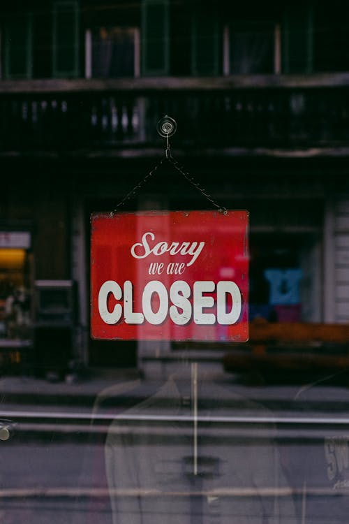 Free Red and White Signage Stock Photo