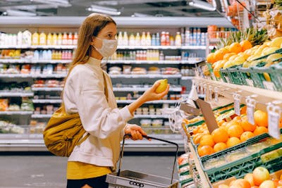 Organic grocery selection
