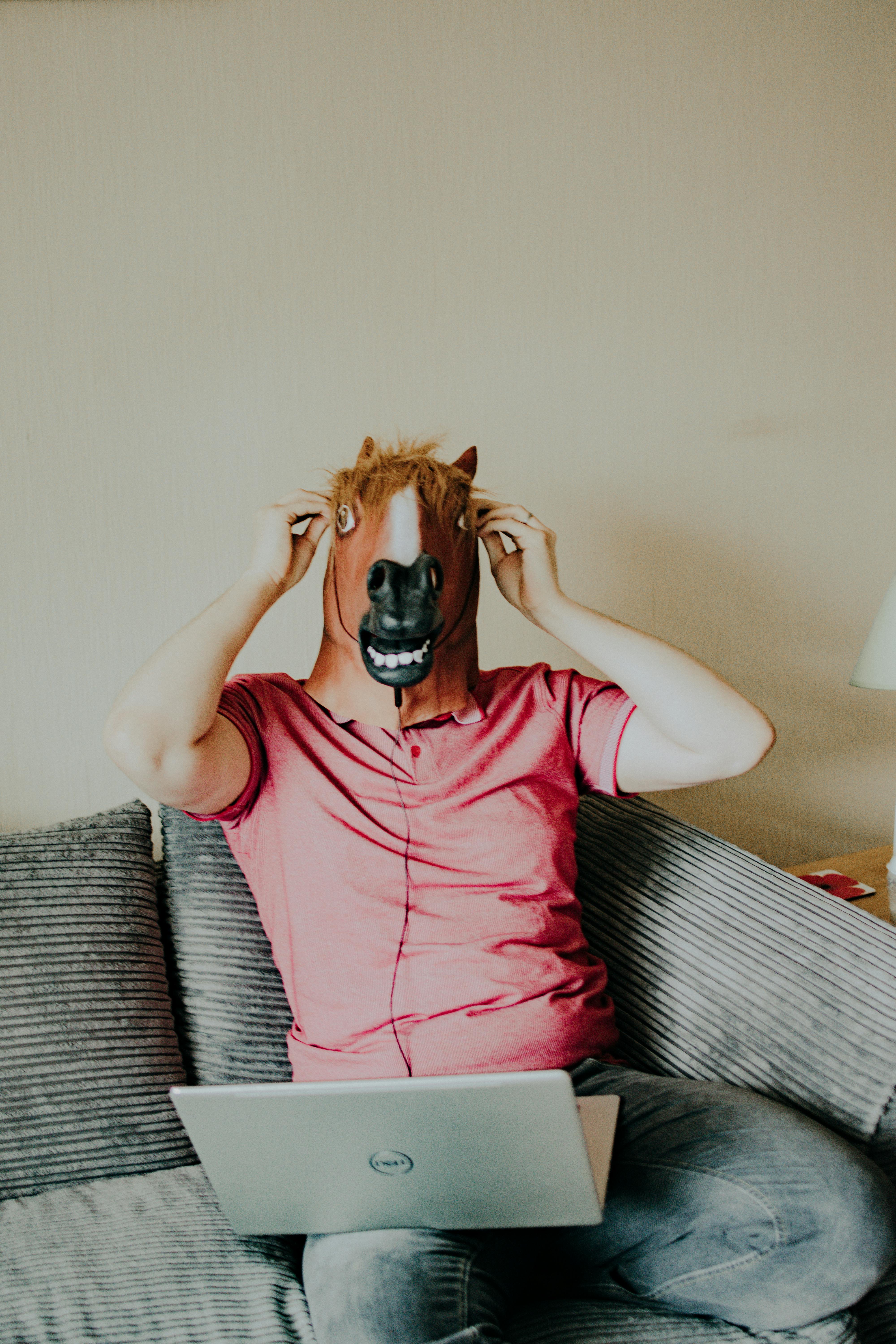 Man Wearing A Horse Mask · Free Stock Photo