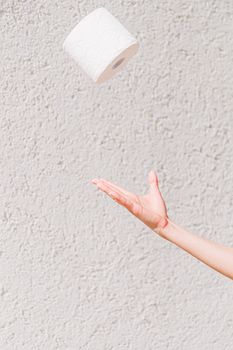 Persons Right Hand Near White Wall