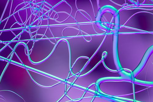 Free Dynamic composition of colorful, twisting abstract lines. Modern and creative art with vivid colors. Stock Photo