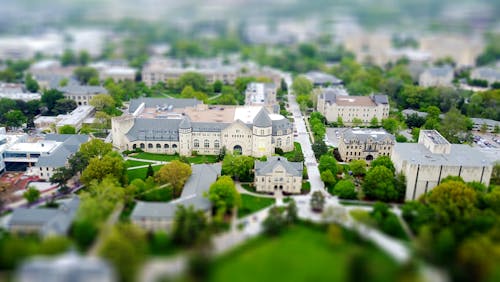 Aerial Photography of White-and-gray Buildings