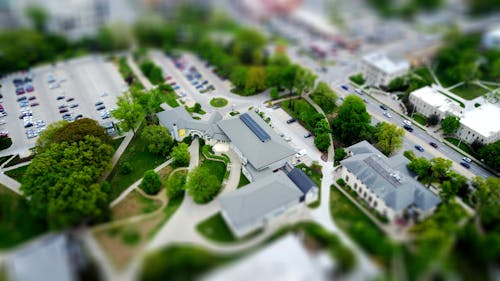 Evlerin Tilt Shift Fotoğrafçılığı