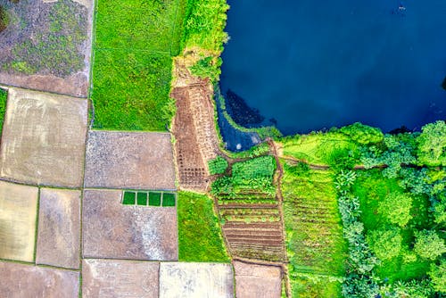 Free Aerial Shot Of Rural Area Stock Photo