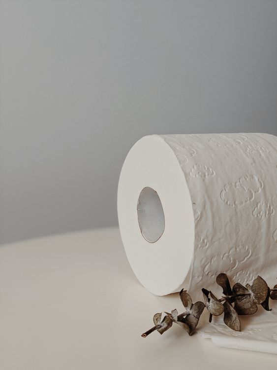 Custom Toilet Paper: Personalized Hygiene for a Modern World 1 Free White Toilet Paper Roll on White Table Stock Photo