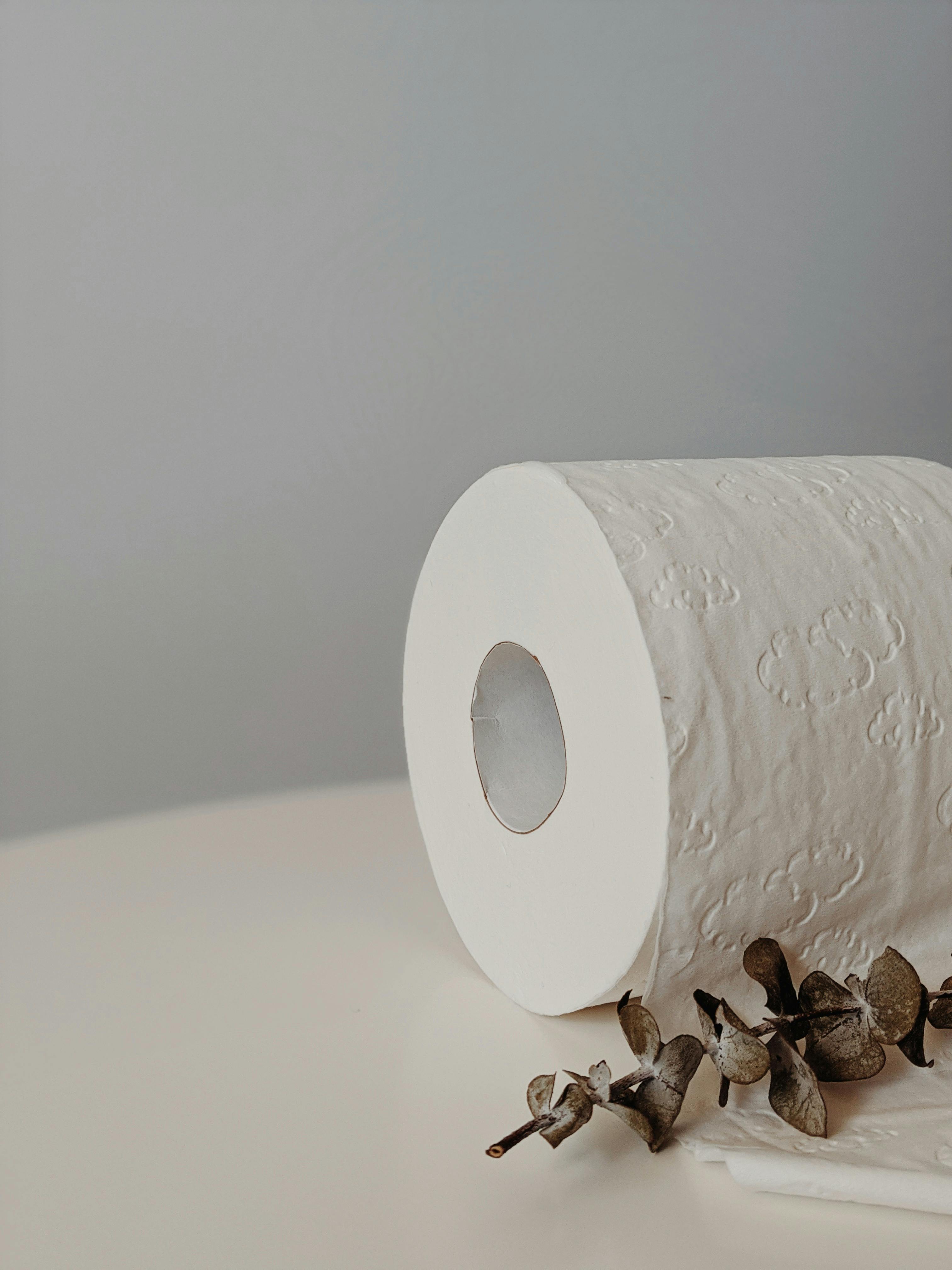 White Toilet Paper Roll on White Table · Free Stock Photo