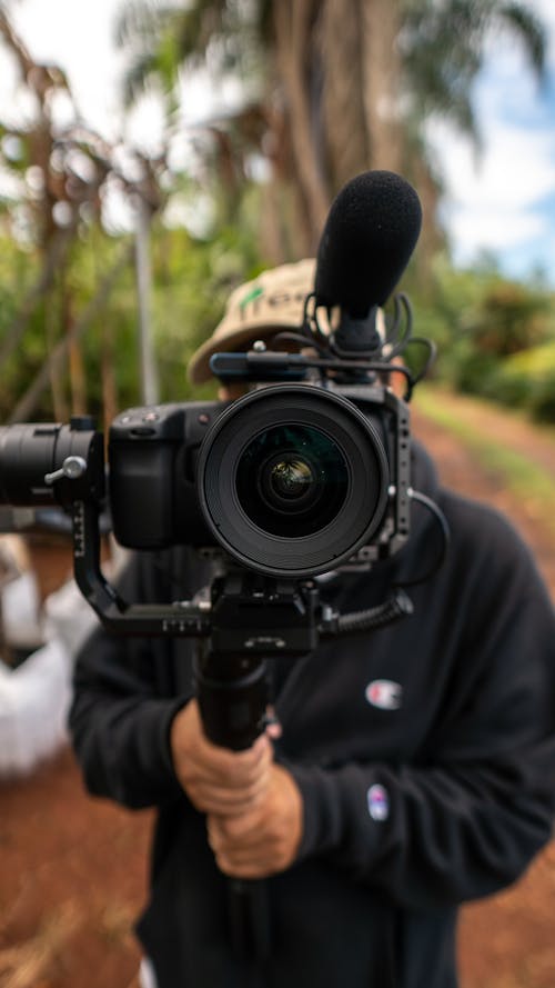 Person In Black Jacket Holding Black Camera